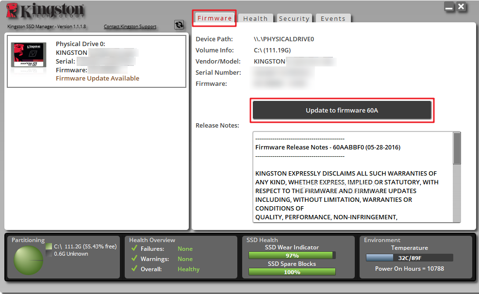 金士顿SSD Manager