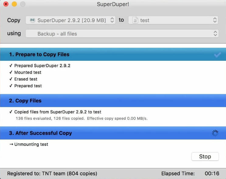 SuperDuper软件使用界面