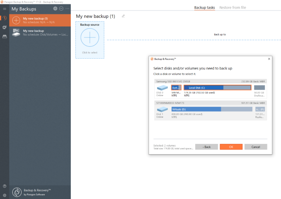 Paragon Backup & Recovery CE版本