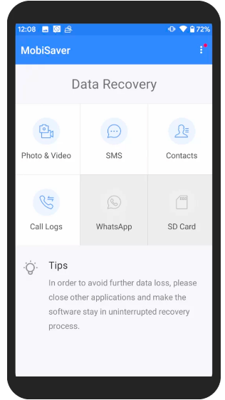 EaseUs MobiSaver软件操作界面