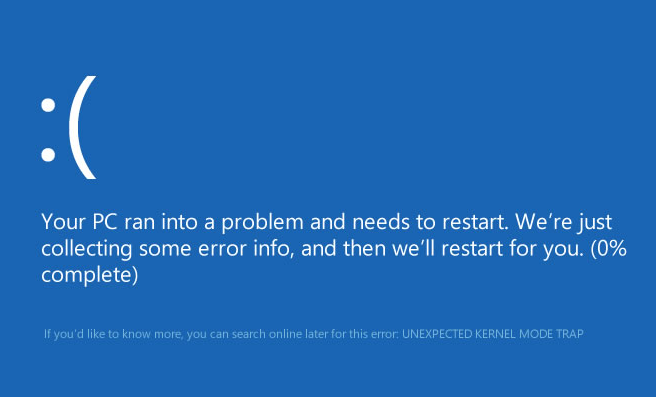 UNEXPECTED KERNEL MODE TRAP错误提示