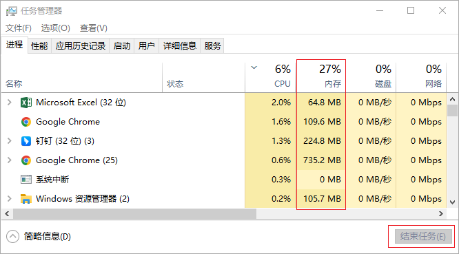 任务管理器结束任务