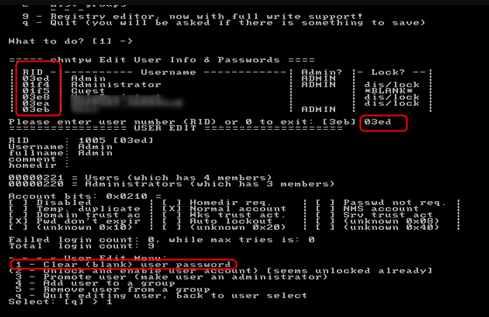 Offline NT Password & Registry Editor (Chntpw) 是 Hiren’s Boot CD 中的另一个强大工具
