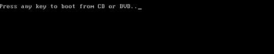 按任意键从cd或DVD启动