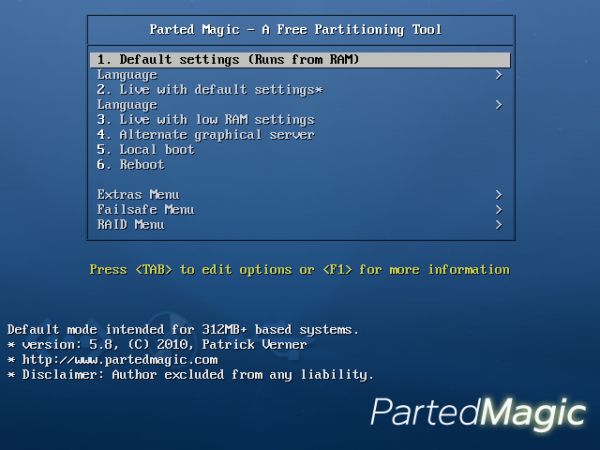 PartedMagic是一款系统转移软件