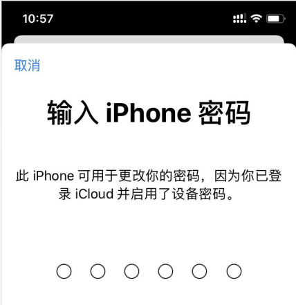 在 iPhone 上更改密码