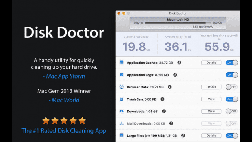 适用于 Mac 操作系统的第三方实用程序“ Disk Doctor ”