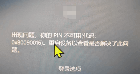 PIN 出现错误提示